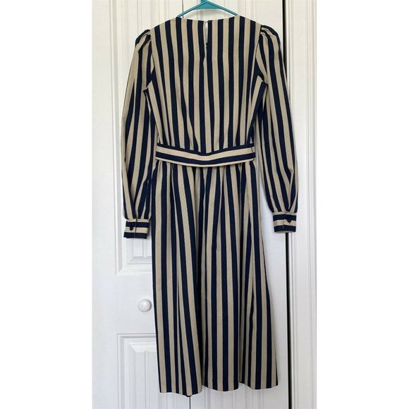 Vicki Vaughn Junior Dress Nautical Sailor Tabard Striped Union Made USA - Picture 7 of 10